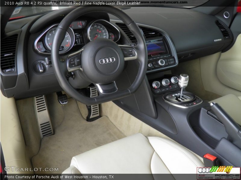 Brilliant Red / Fine Nappa Luxor Beige Leather 2010 Audi R8 4.2 FSI quattro