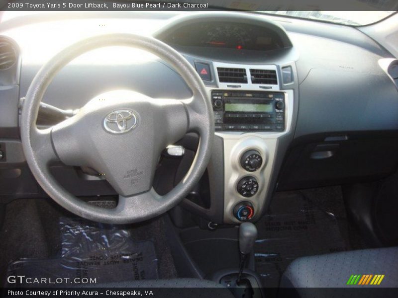 Bayou Blue Pearl / Dark Charcoal 2009 Toyota Yaris 5 Door Liftback