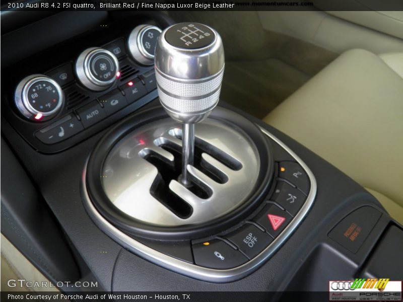 Brilliant Red / Fine Nappa Luxor Beige Leather 2010 Audi R8 4.2 FSI quattro