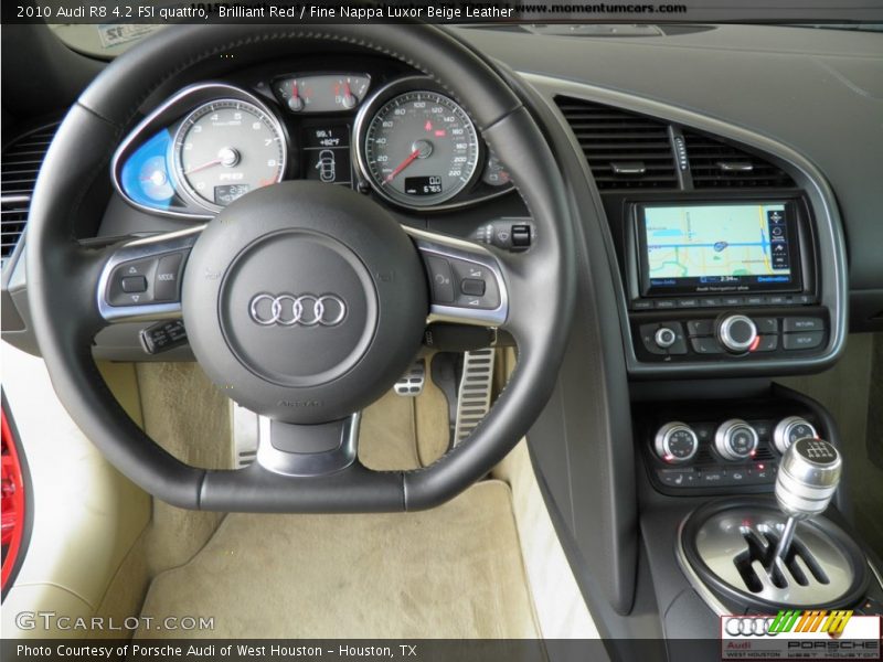 Brilliant Red / Fine Nappa Luxor Beige Leather 2010 Audi R8 4.2 FSI quattro