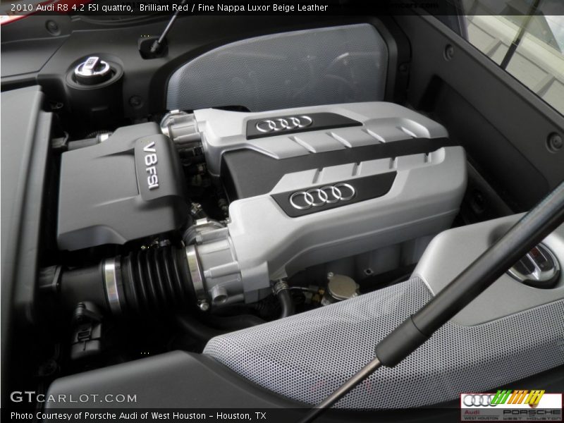 Brilliant Red / Fine Nappa Luxor Beige Leather 2010 Audi R8 4.2 FSI quattro