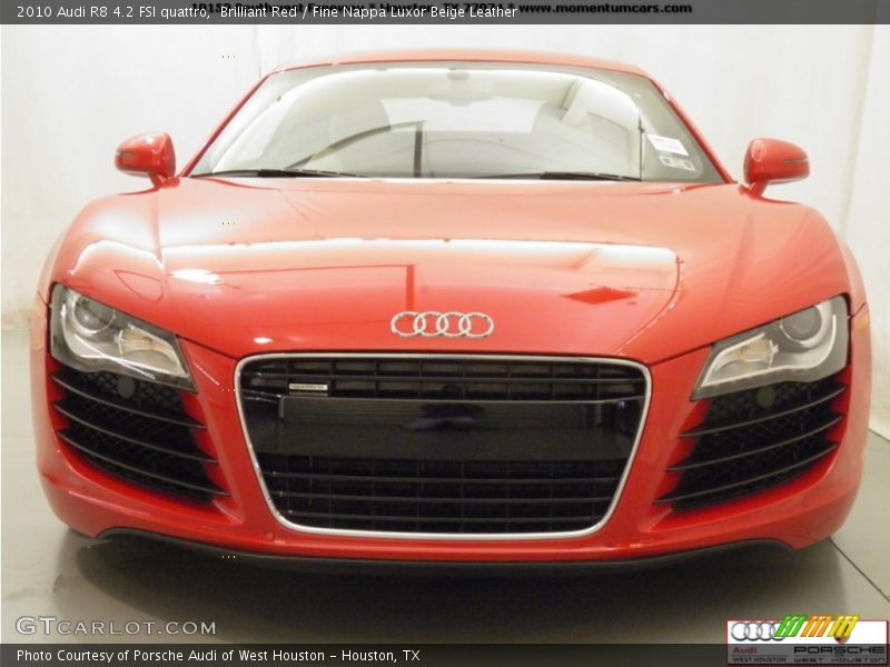 Brilliant Red / Fine Nappa Luxor Beige Leather 2010 Audi R8 4.2 FSI quattro