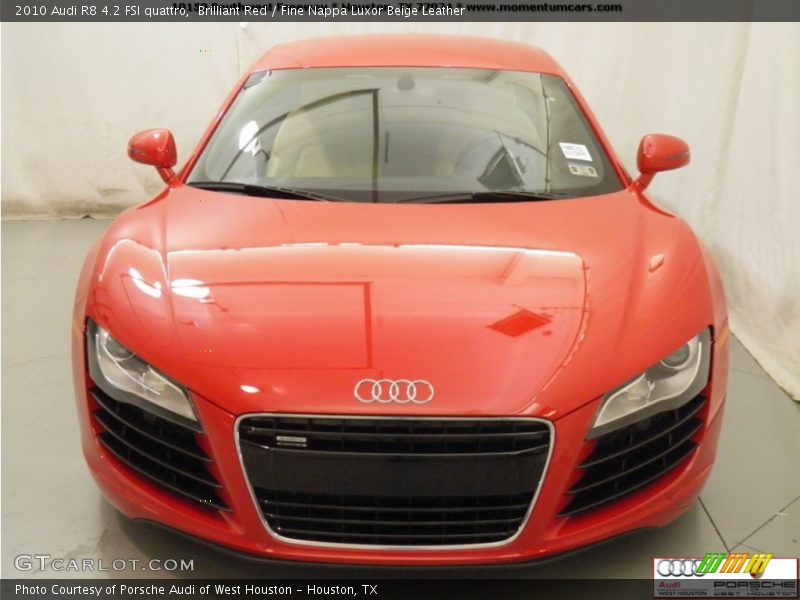 Brilliant Red / Fine Nappa Luxor Beige Leather 2010 Audi R8 4.2 FSI quattro