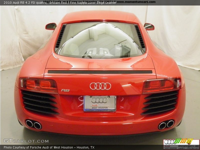 Brilliant Red / Fine Nappa Luxor Beige Leather 2010 Audi R8 4.2 FSI quattro