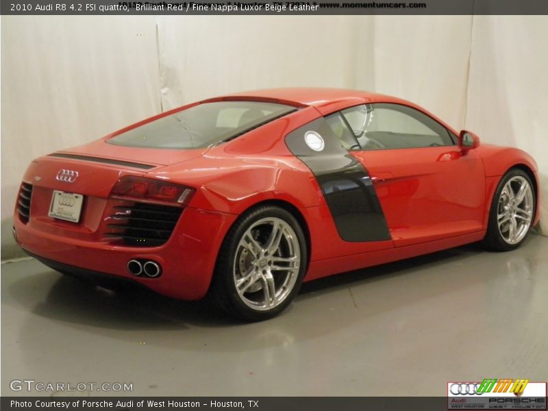 Brilliant Red / Fine Nappa Luxor Beige Leather 2010 Audi R8 4.2 FSI quattro