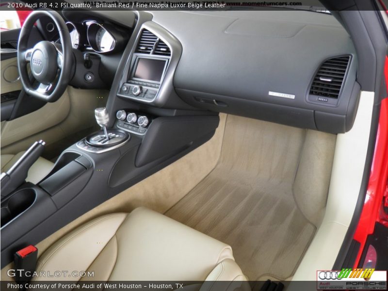 Brilliant Red / Fine Nappa Luxor Beige Leather 2010 Audi R8 4.2 FSI quattro