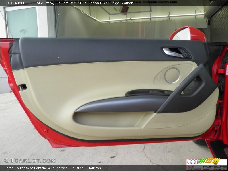 Brilliant Red / Fine Nappa Luxor Beige Leather 2010 Audi R8 4.2 FSI quattro