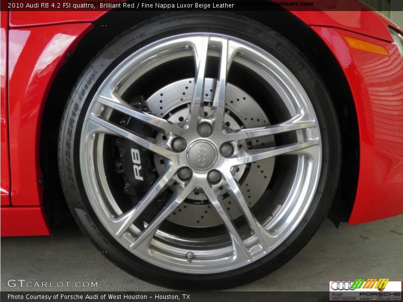 Brilliant Red / Fine Nappa Luxor Beige Leather 2010 Audi R8 4.2 FSI quattro