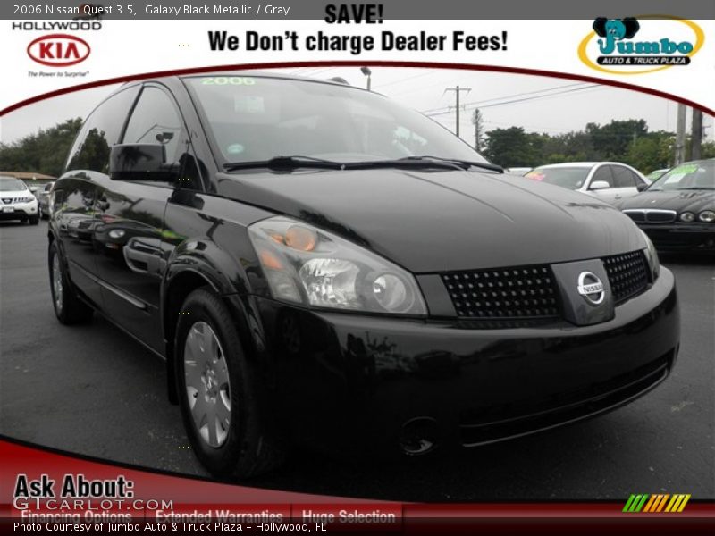 Galaxy Black Metallic / Gray 2006 Nissan Quest 3.5