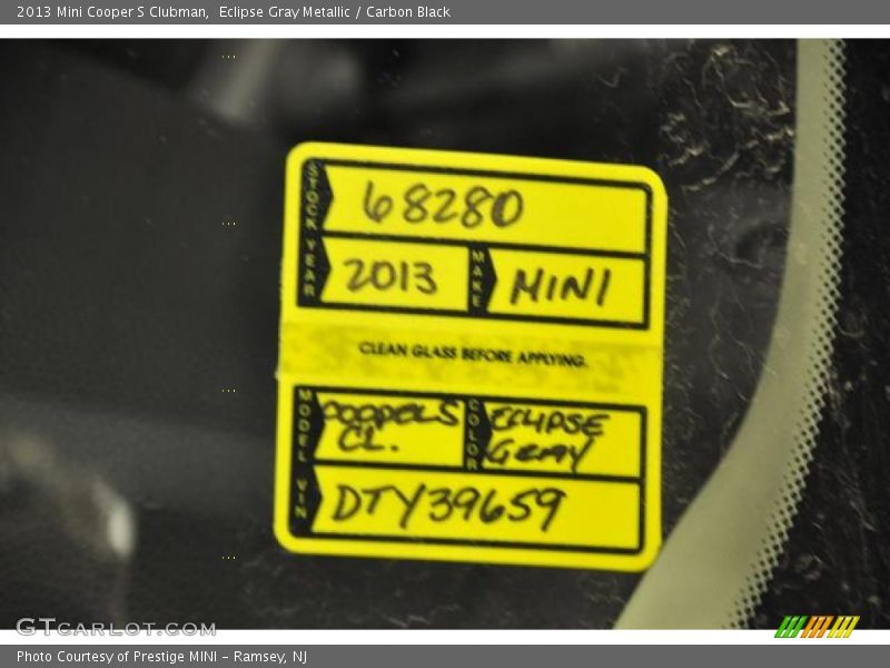 Eclipse Gray Metallic / Carbon Black 2013 Mini Cooper S Clubman