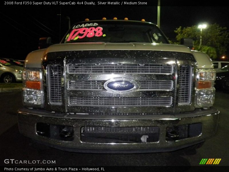 Silver Metallic / Medium Stone 2008 Ford F350 Super Duty XLT SuperCab 4x4 Dually