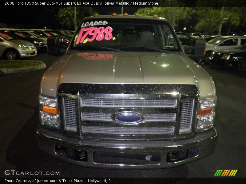 Silver Metallic / Medium Stone 2008 Ford F350 Super Duty XLT SuperCab 4x4 Dually