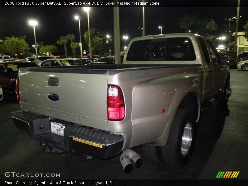 Silver Metallic / Medium Stone 2008 Ford F350 Super Duty XLT SuperCab 4x4 Dually