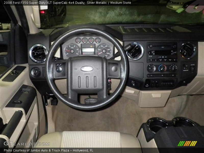 Silver Metallic / Medium Stone 2008 Ford F350 Super Duty XLT SuperCab 4x4 Dually