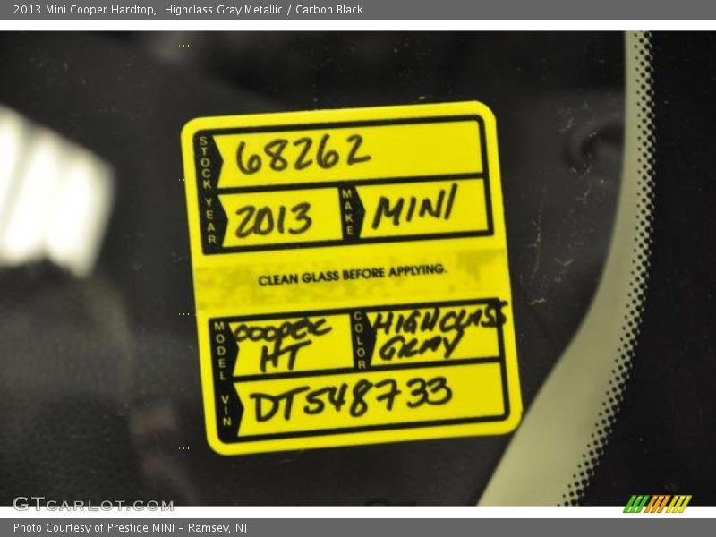 Highclass Gray Metallic / Carbon Black 2013 Mini Cooper Hardtop