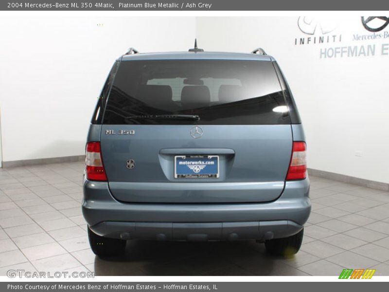 Platinum Blue Metallic / Ash Grey 2004 Mercedes-Benz ML 350 4Matic