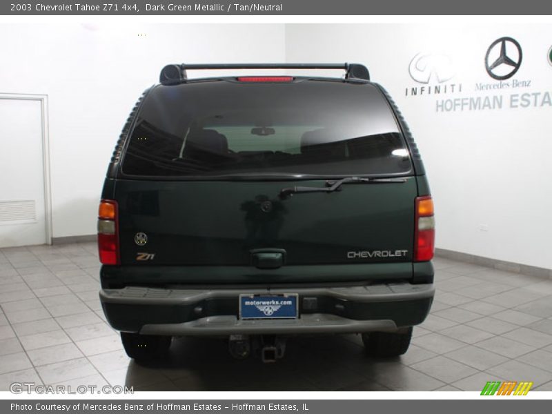 Dark Green Metallic / Tan/Neutral 2003 Chevrolet Tahoe Z71 4x4