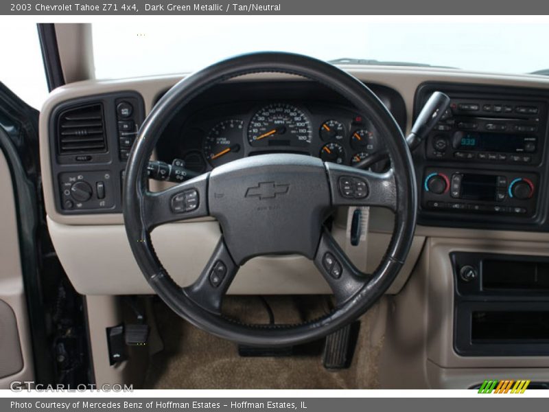 Dark Green Metallic / Tan/Neutral 2003 Chevrolet Tahoe Z71 4x4