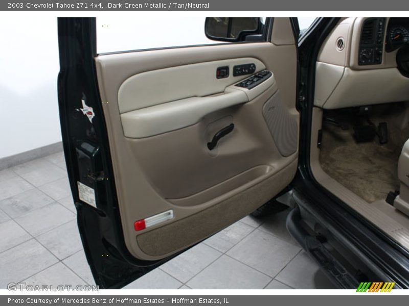 Dark Green Metallic / Tan/Neutral 2003 Chevrolet Tahoe Z71 4x4