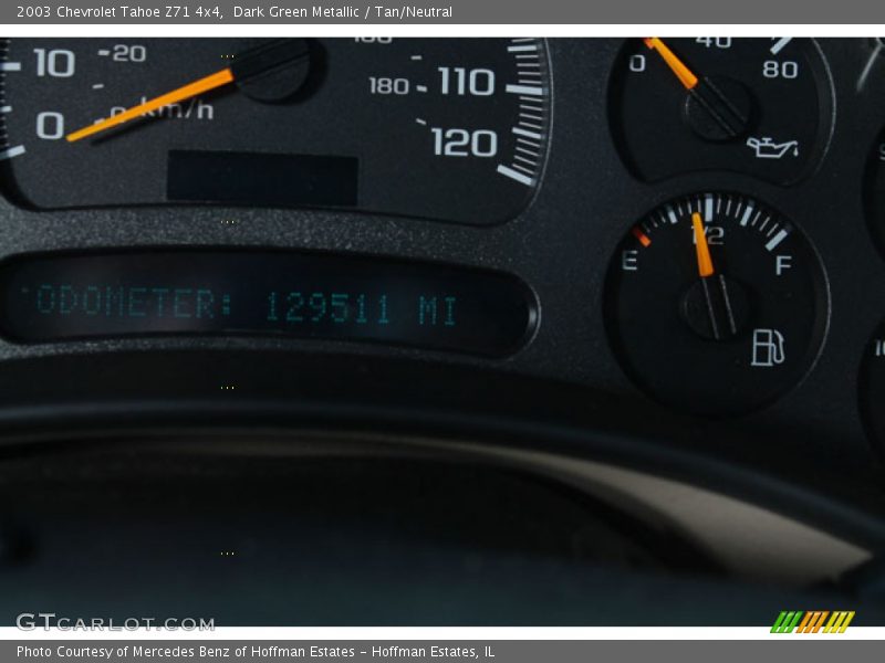 Dark Green Metallic / Tan/Neutral 2003 Chevrolet Tahoe Z71 4x4