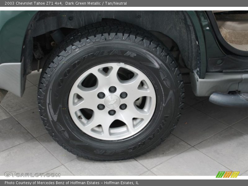 Dark Green Metallic / Tan/Neutral 2003 Chevrolet Tahoe Z71 4x4