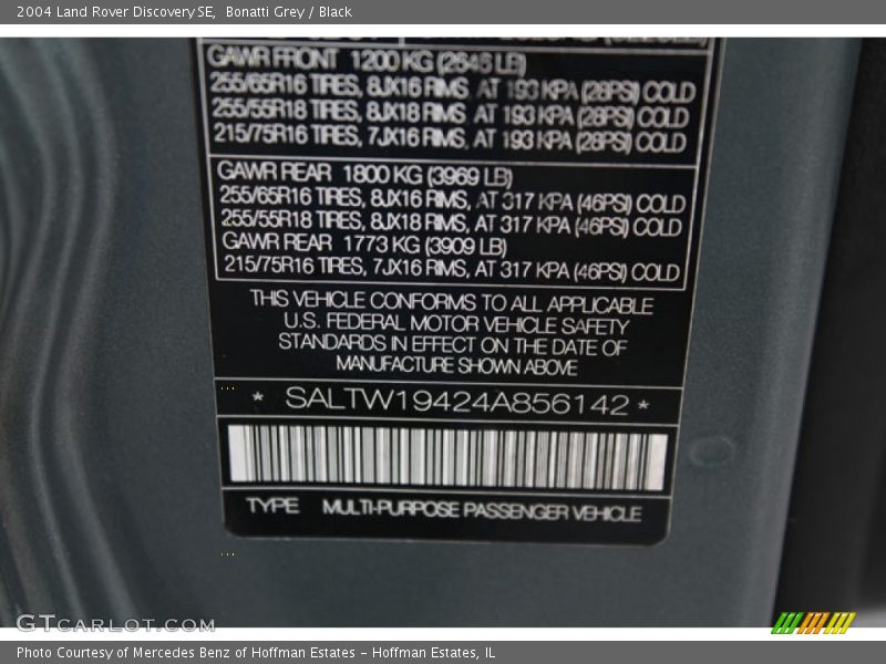 Bonatti Grey / Black 2004 Land Rover Discovery SE