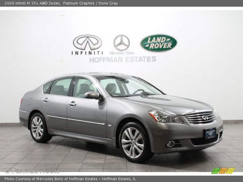 Platinum Graphite / Stone Gray 2009 Infiniti M 35x AWD Sedan