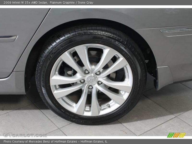 Platinum Graphite / Stone Gray 2009 Infiniti M 35x AWD Sedan