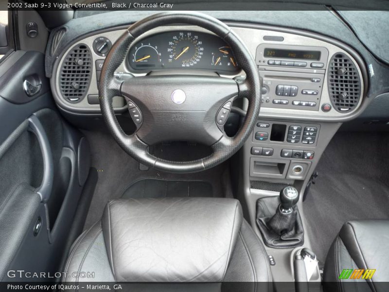 Black / Charcoal Gray 2002 Saab 9-3 Viggen Convertible