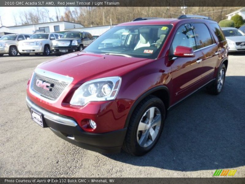 Red Jewel Tintcoat / Light Titanium 2010 GMC Acadia SLT AWD