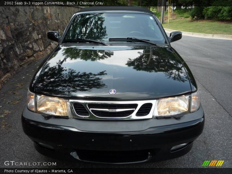 Black / Charcoal Gray 2002 Saab 9-3 Viggen Convertible