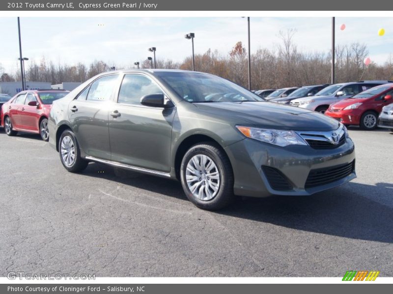 Cypress Green Pearl / Ivory 2012 Toyota Camry LE