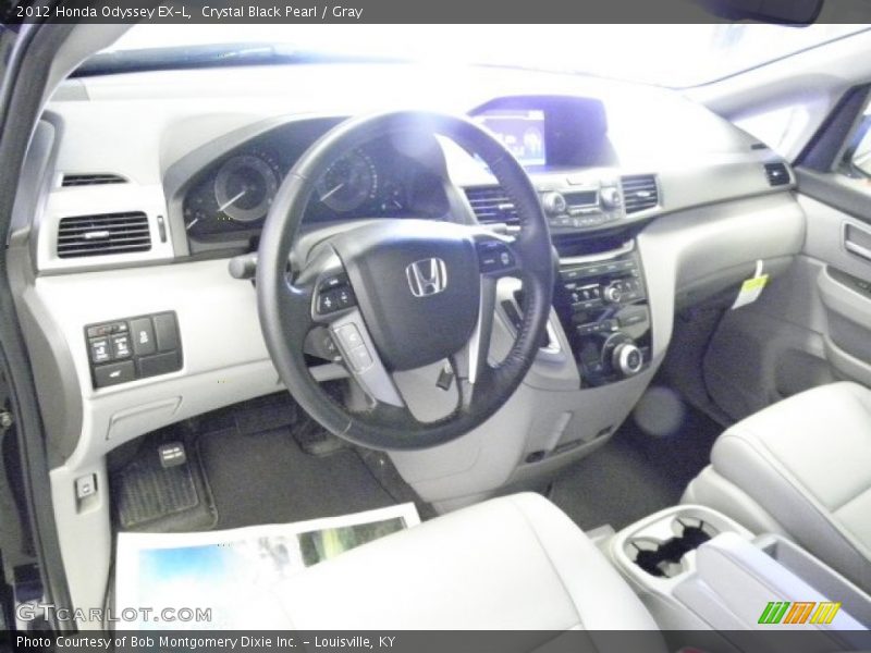 Crystal Black Pearl / Gray 2012 Honda Odyssey EX-L