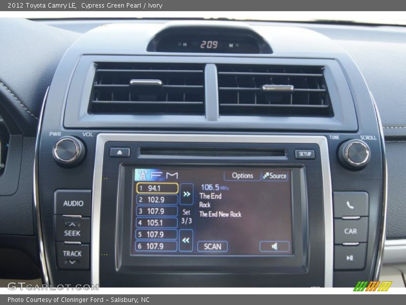 Cypress Green Pearl / Ivory 2012 Toyota Camry LE