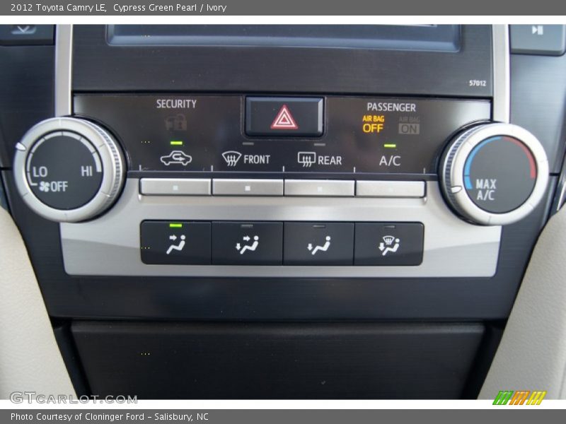 Cypress Green Pearl / Ivory 2012 Toyota Camry LE