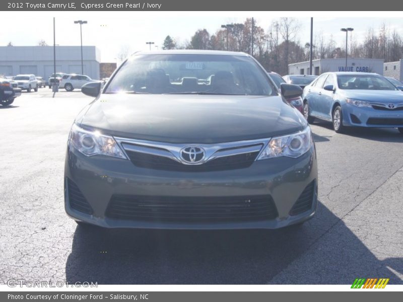 Cypress Green Pearl / Ivory 2012 Toyota Camry LE