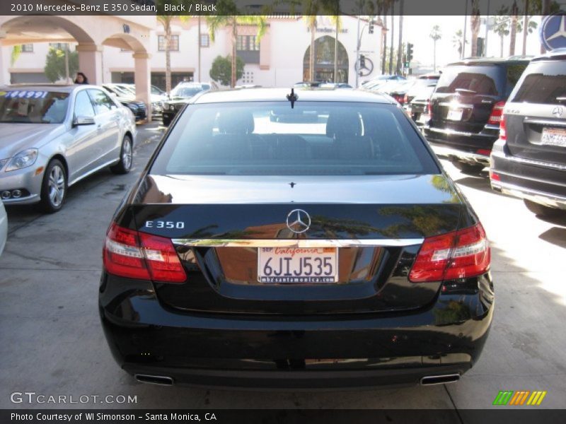 Black / Black 2010 Mercedes-Benz E 350 Sedan