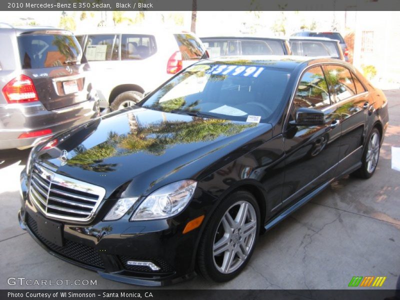 Black / Black 2010 Mercedes-Benz E 350 Sedan