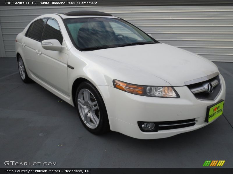 White Diamond Pearl / Parchment 2008 Acura TL 3.2