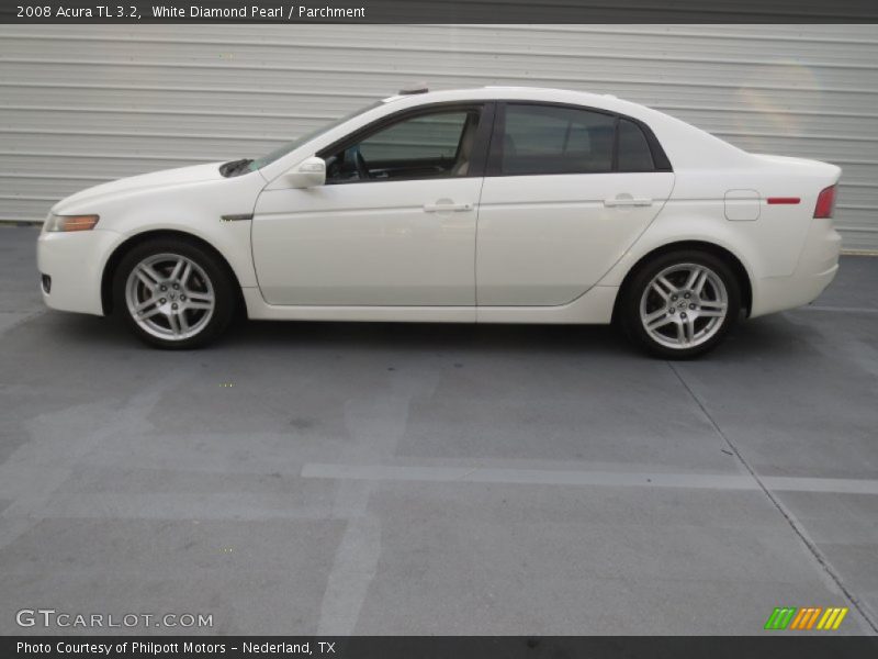 White Diamond Pearl / Parchment 2008 Acura TL 3.2