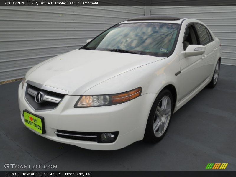 White Diamond Pearl / Parchment 2008 Acura TL 3.2