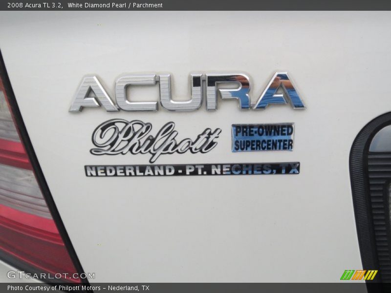 White Diamond Pearl / Parchment 2008 Acura TL 3.2