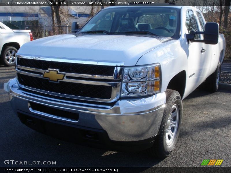Summit White / Dark Titanium 2013 Chevrolet Silverado 3500HD WT Extended Cab 4x4