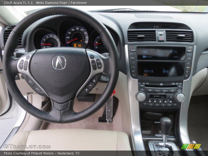 White Diamond Pearl / Parchment 2008 Acura TL 3.2