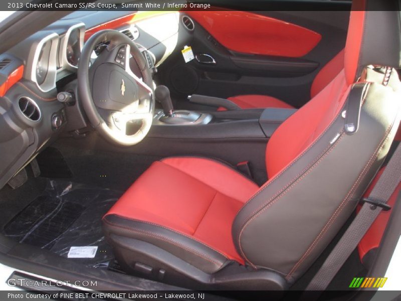 Summit White / Inferno Orange 2013 Chevrolet Camaro SS/RS Coupe