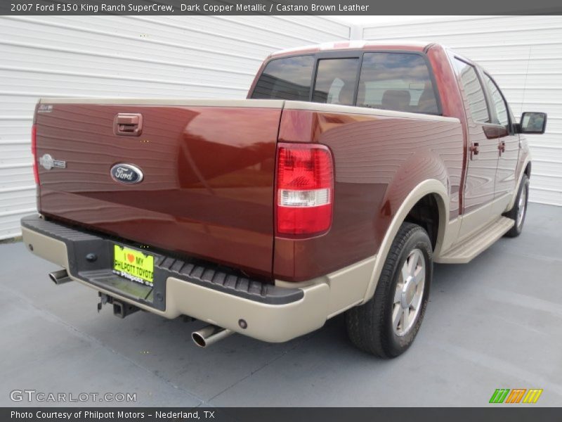 Dark Copper Metallic / Castano Brown Leather 2007 Ford F150 King Ranch SuperCrew