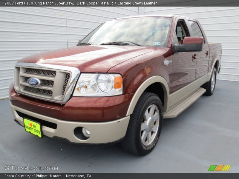 Dark Copper Metallic / Castano Brown Leather 2007 Ford F150 King Ranch SuperCrew