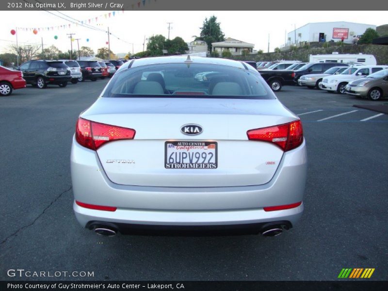 Bright Silver / Gray 2012 Kia Optima LX