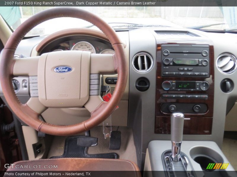 Dark Copper Metallic / Castano Brown Leather 2007 Ford F150 King Ranch SuperCrew