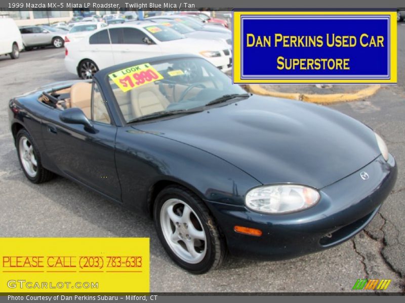 Twilight Blue Mica / Tan 1999 Mazda MX-5 Miata LP Roadster